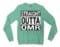 Straight Outta Omr Men/Unisex Long Sleeve Sweatshirt in Heather Sport Dark Green Color